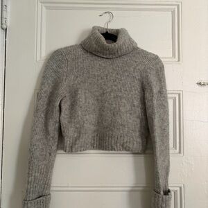 & Other Stories Light Gray Turtleneck Sweater